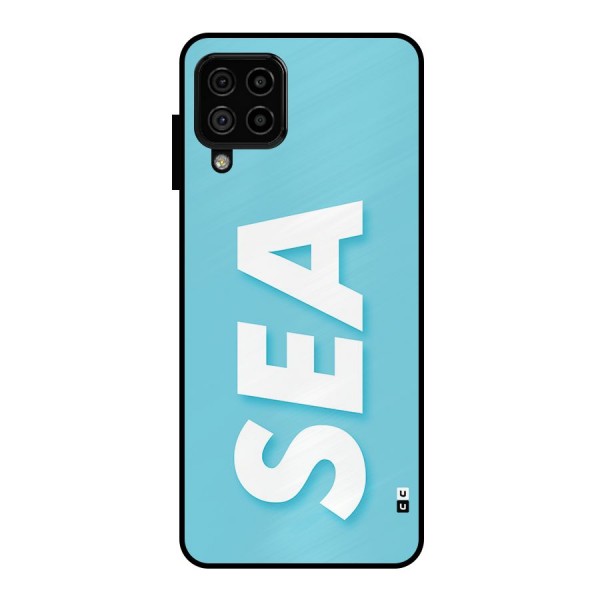 Aqua Sea Metal Back Case for Galaxy A22 4G