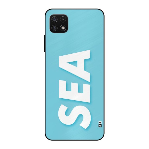 Aqua Sea Metal Back Case for Galaxy A22 5G