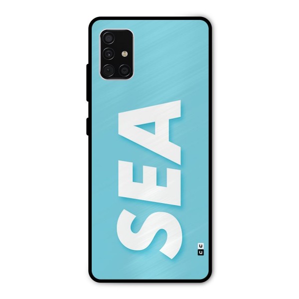 Aqua Sea Metal Back Case for Galaxy A51