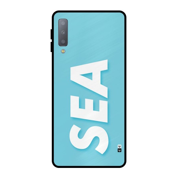 Aqua Sea Metal Back Case for Galaxy A7 (2018)