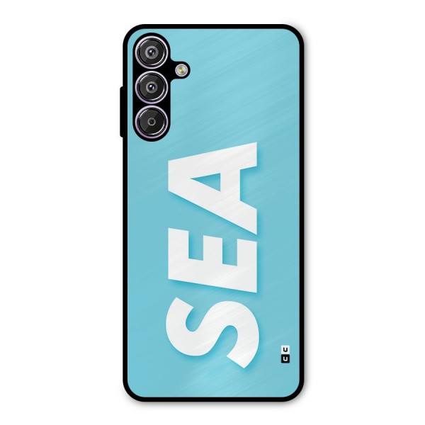 Aqua Sea Metal Back Case for Galaxy F15