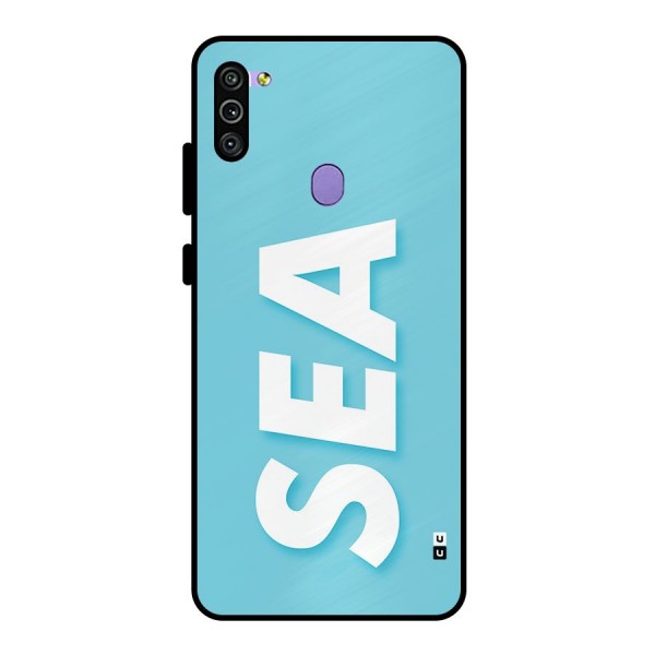 Aqua Sea Metal Back Case for Galaxy M11