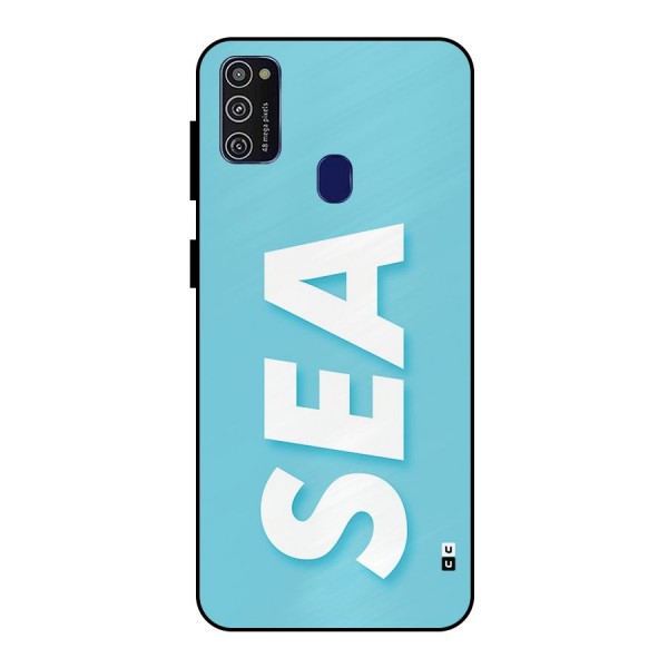 Aqua Sea Metal Back Case for Galaxy M21