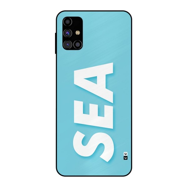 Aqua Sea Metal Back Case for Galaxy M31s