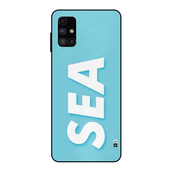 Aqua Sea Metal Back Case for Galaxy M51