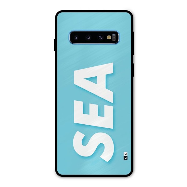 Aqua Sea Metal Back Case for Galaxy S10