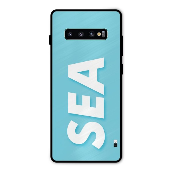 Aqua Sea Metal Back Case for Galaxy S10 Plus