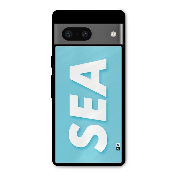 Aqua Sea Metal Back Case for Google Pixel 7