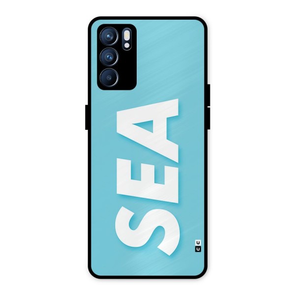 Aqua Sea Metal Back Case for Oppo Reno6 5G