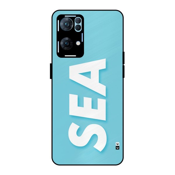 Aqua Sea Metal Back Case for Oppo Reno7 Pro 5G