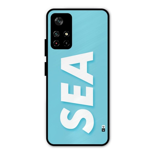 Aqua Sea Metal Back Case for Poco M4 Pro 5G