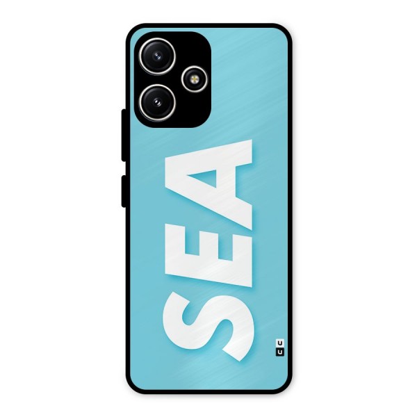 Aqua Sea Metal Back Case for Poco M6 Pro