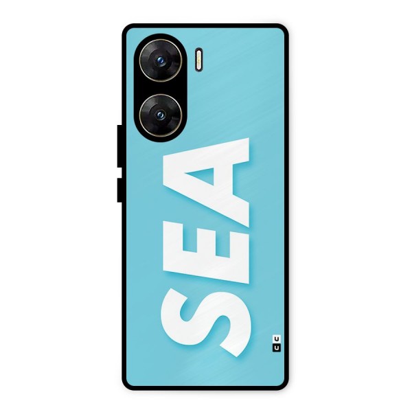 Aqua Sea Metal Back Case for Vivo V29e