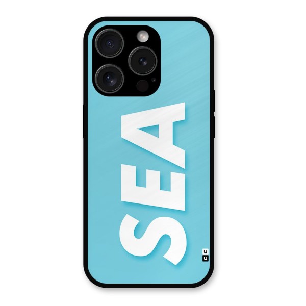 Aqua Sea Metal Back Case for iPhone 15 Pro