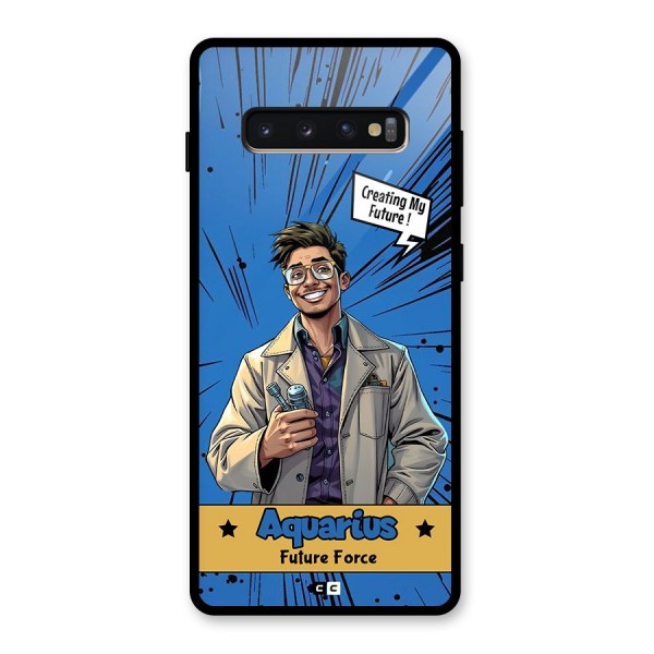 Aquarius Force Glass Back Case for Galaxy S10 Plus