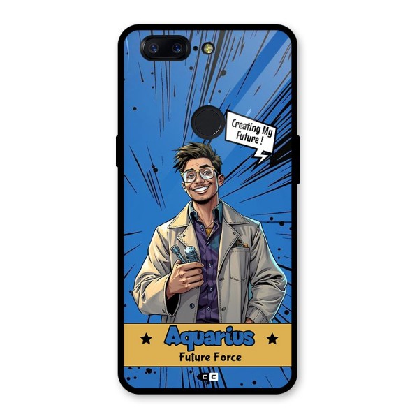 Aquarius Force Glass Back Case for OnePlus 5T