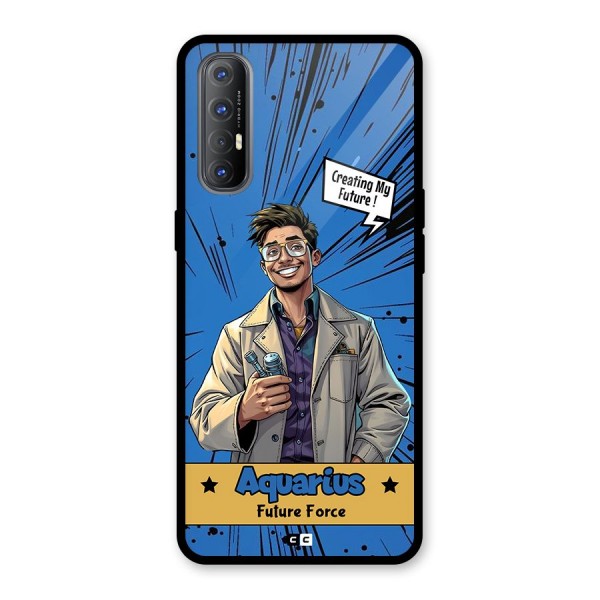 Aquarius Force Glass Back Case for Oppo Reno3 Pro