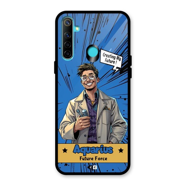 Aquarius Force Glass Back Case for Realme 5