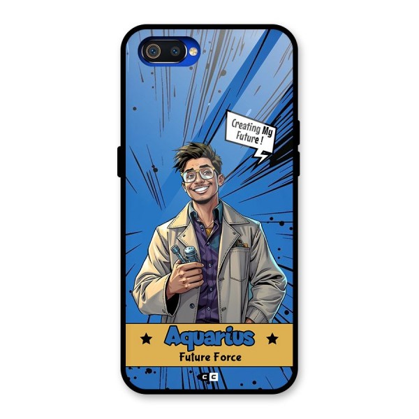 Aquarius Force Glass Back Case for Realme C2