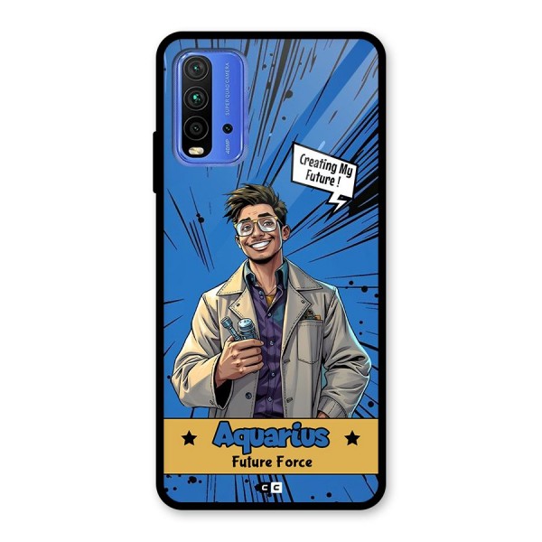 Aquarius Force Glass Back Case for Redmi 9 Power