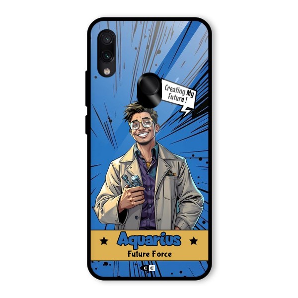 Aquarius Force Glass Back Case for Redmi Note 7