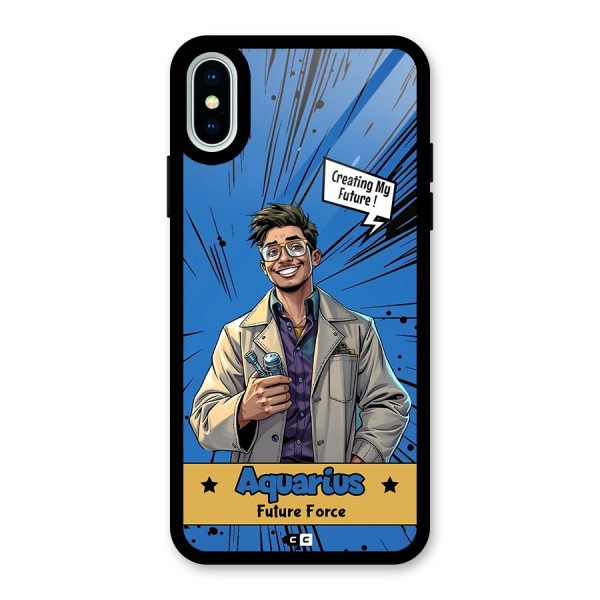 Aquarius Force Glass Back Case for iPhone X