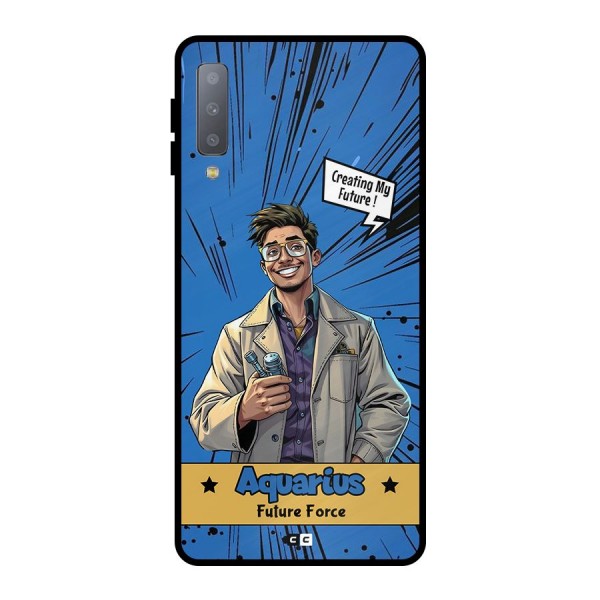 Aquarius Force Metal Back Case for Galaxy A7 (2018)