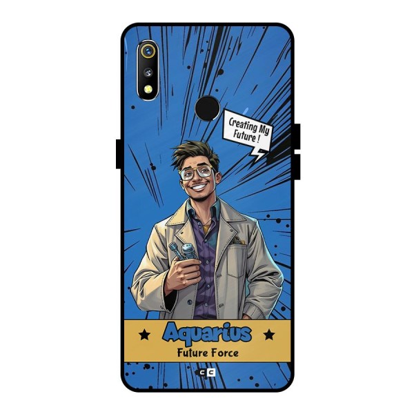 Aquarius Force Metal Back Case for Realme 3