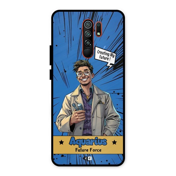 Aquarius Force Metal Back Case for Redmi 9 Prime