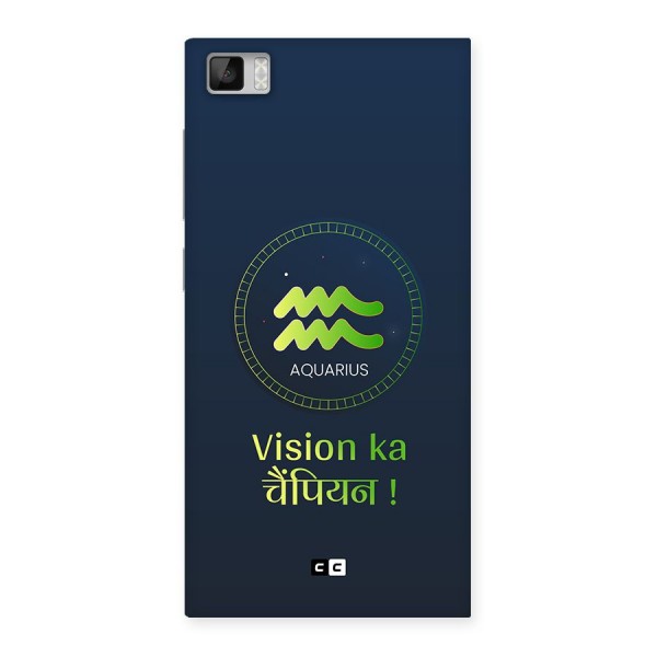 Aquarius Vision Back Case for Mi3