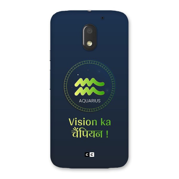 Aquarius Vision Back Case for Moto E3 Power