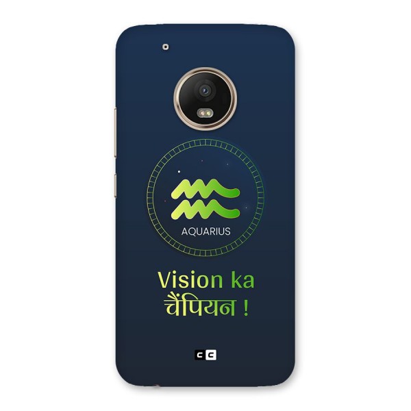 Aquarius Vision Back Case for Moto G5 Plus