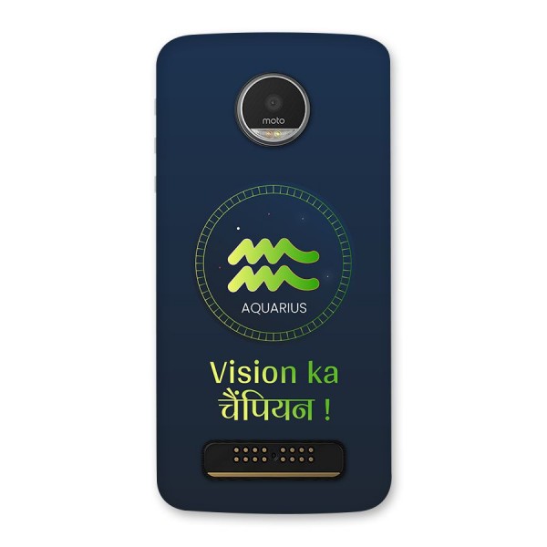 Aquarius Vision Back Case for Moto Z Play