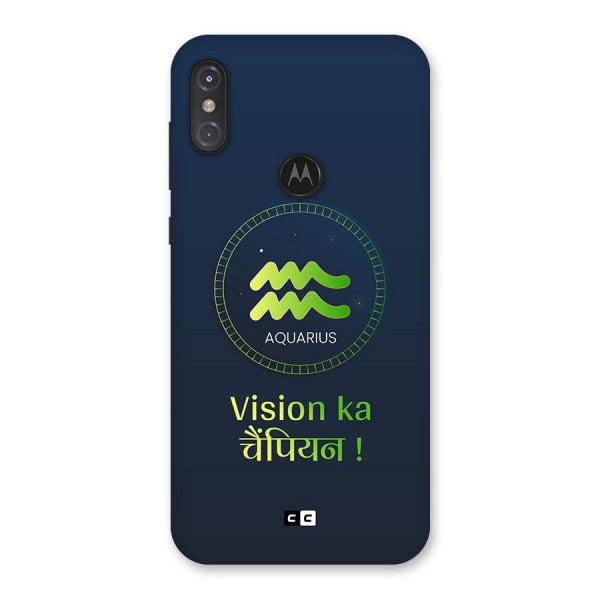 Aquarius Vision Back Case for Motorola One Power