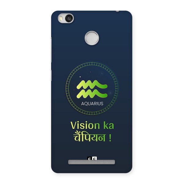 Aquarius Vision Back Case for Redmi 3S Prime