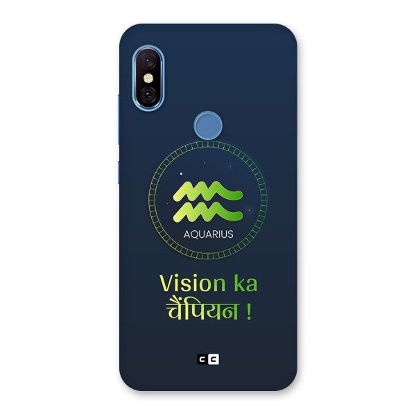 Aquarius Vision Back Case for Redmi Note 6 Pro