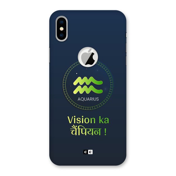 Aquarius Vision Back Case for iPhone XS Logo Cut