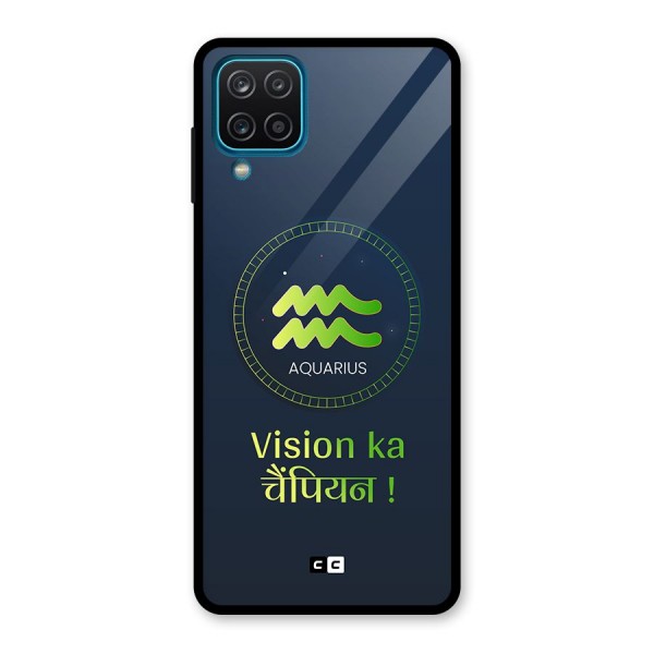 Aquarius Vision Glass Back Case for Galaxy A12