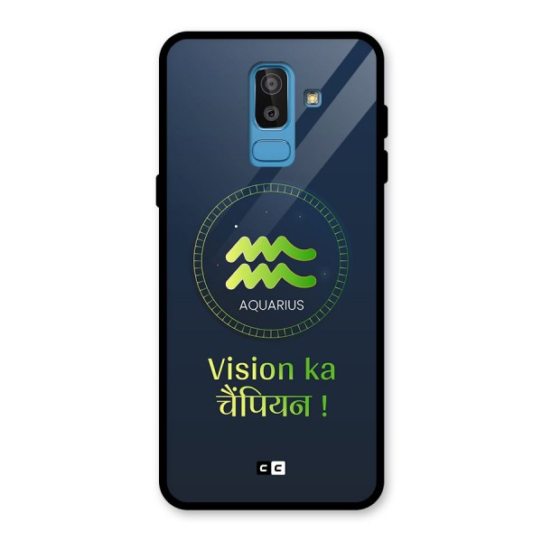 Aquarius Vision Glass Back Case for Galaxy J8