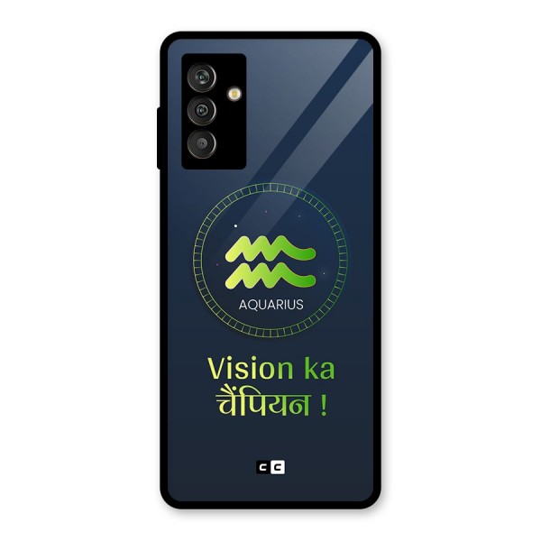 Aquarius Vision Glass Back Case for Galaxy M13