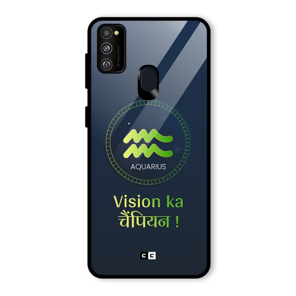 Aquarius Vision Glass Back Case for Galaxy M21