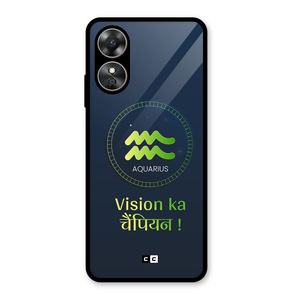 Aquarius Vision Glass Back Case for Oppo A17