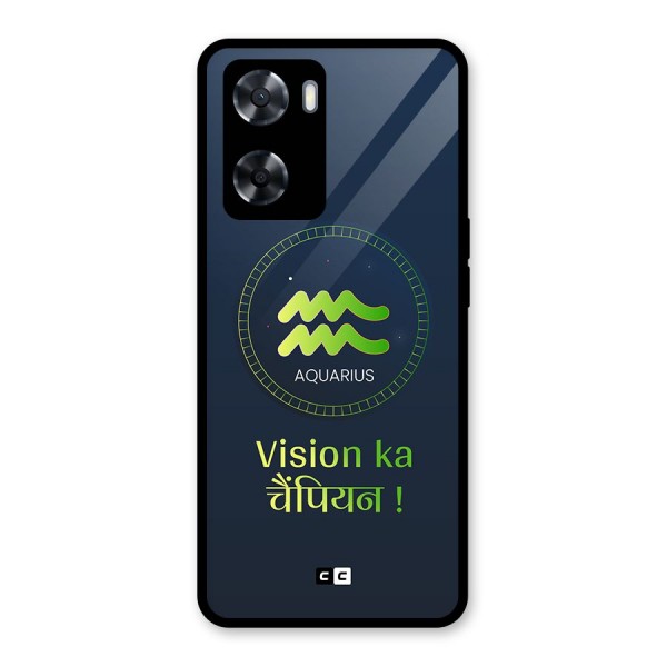 Aquarius Vision Glass Back Case for Oppo A57 2022