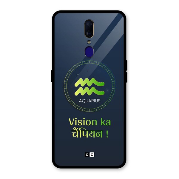 Aquarius Vision Glass Back Case for Oppo F11