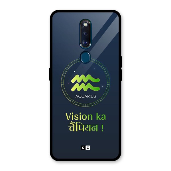 Aquarius Vision Glass Back Case for Oppo F11 Pro