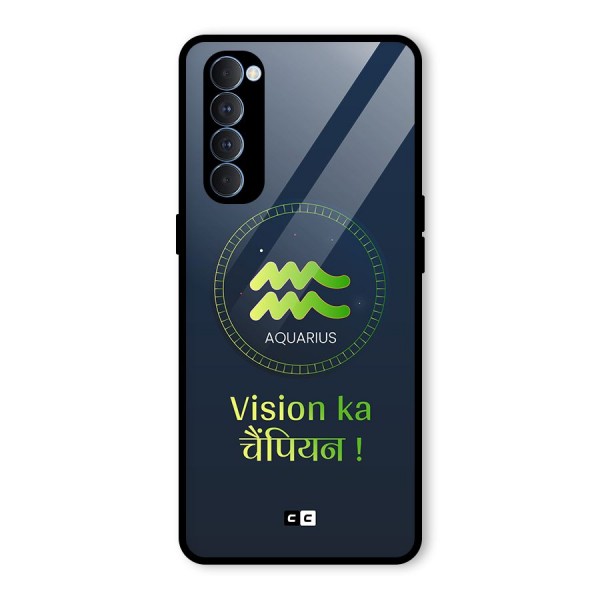 Aquarius Vision Glass Back Case for Oppo Reno4 Pro