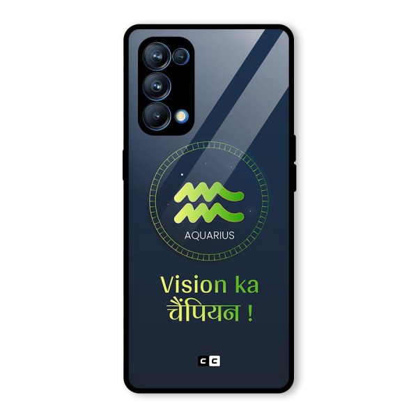 Aquarius Vision Glass Back Case for Oppo Reno5 Pro 5G