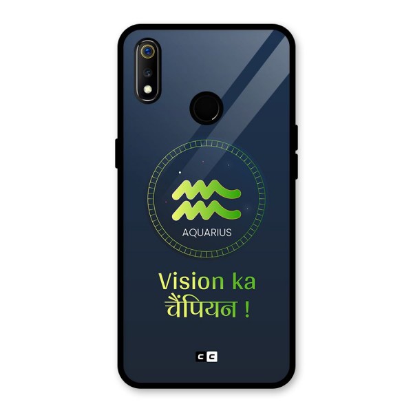 Aquarius Vision Glass Back Case for Realme 3