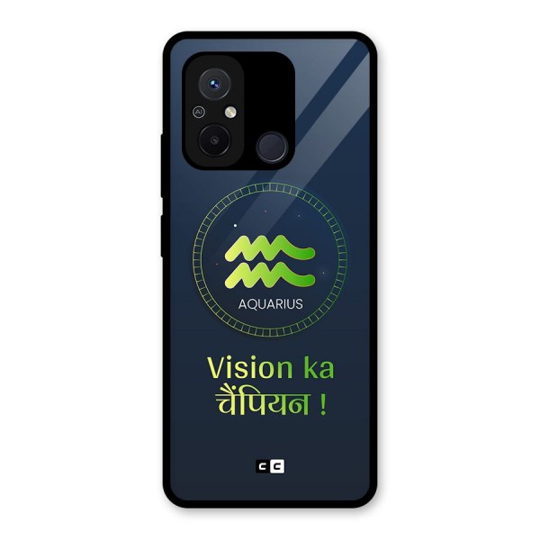 Aquarius Vision Glass Back Case for Redmi 12C