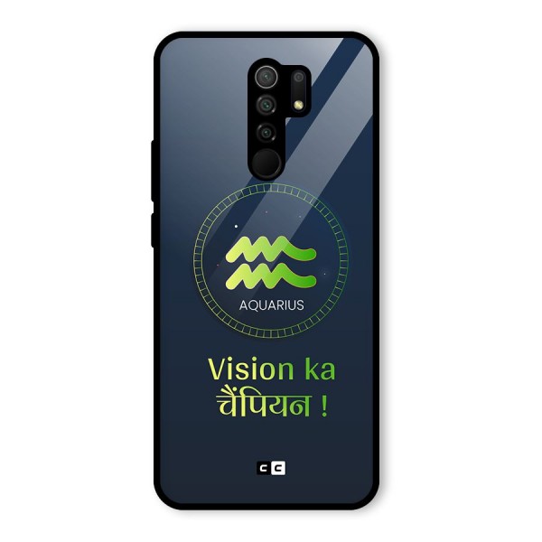 Aquarius Vision Glass Back Case for Redmi 9 Prime